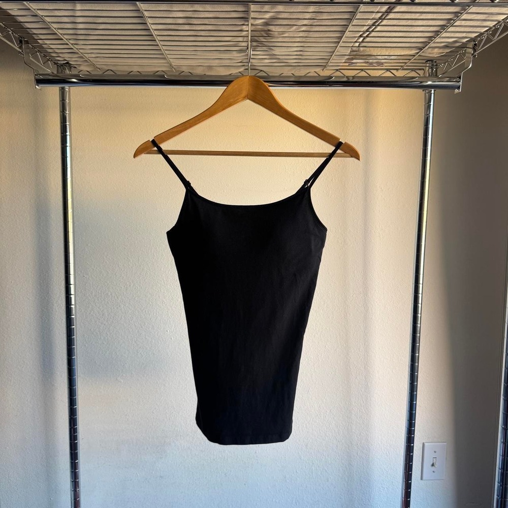 No Boundaries Black Cami Adjustable Straps Shelf Bra Tank Top Y2K Minimalist M